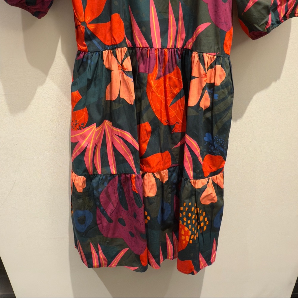 Maude Vivante Women’s Floral Multi Color Tiered Maxi Dress Boho Size Small - Picture 6 of 11